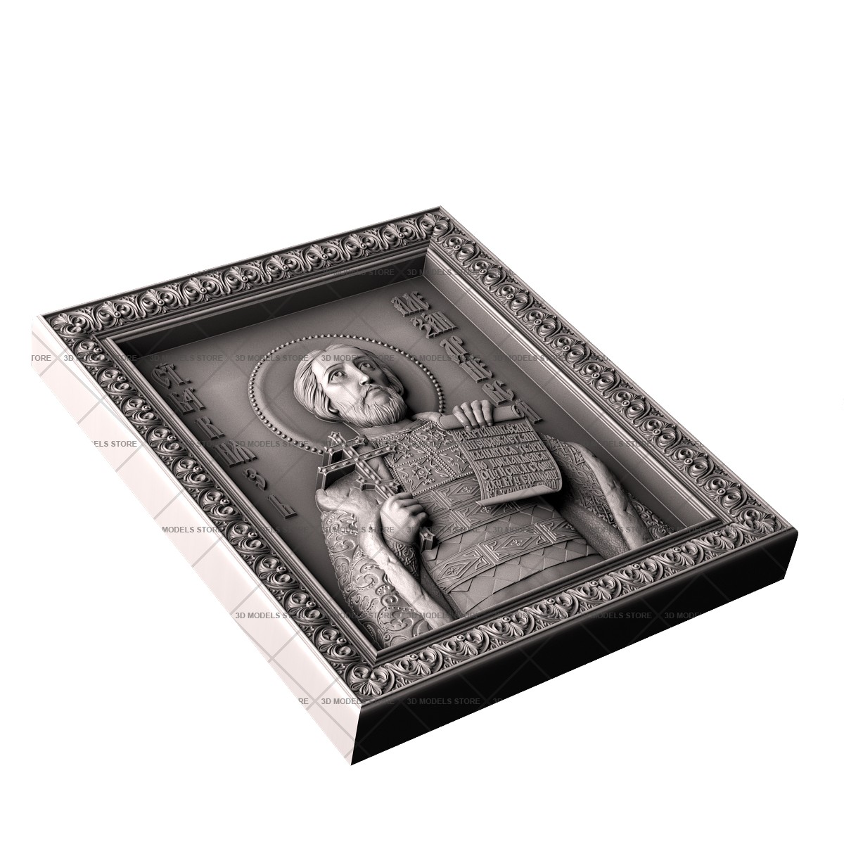 Icon of Alexander Nevsky, 3d models (stl)