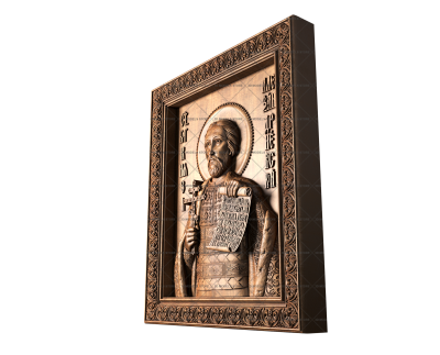 Icon of Alexander Nevsky, 3d models (stl)