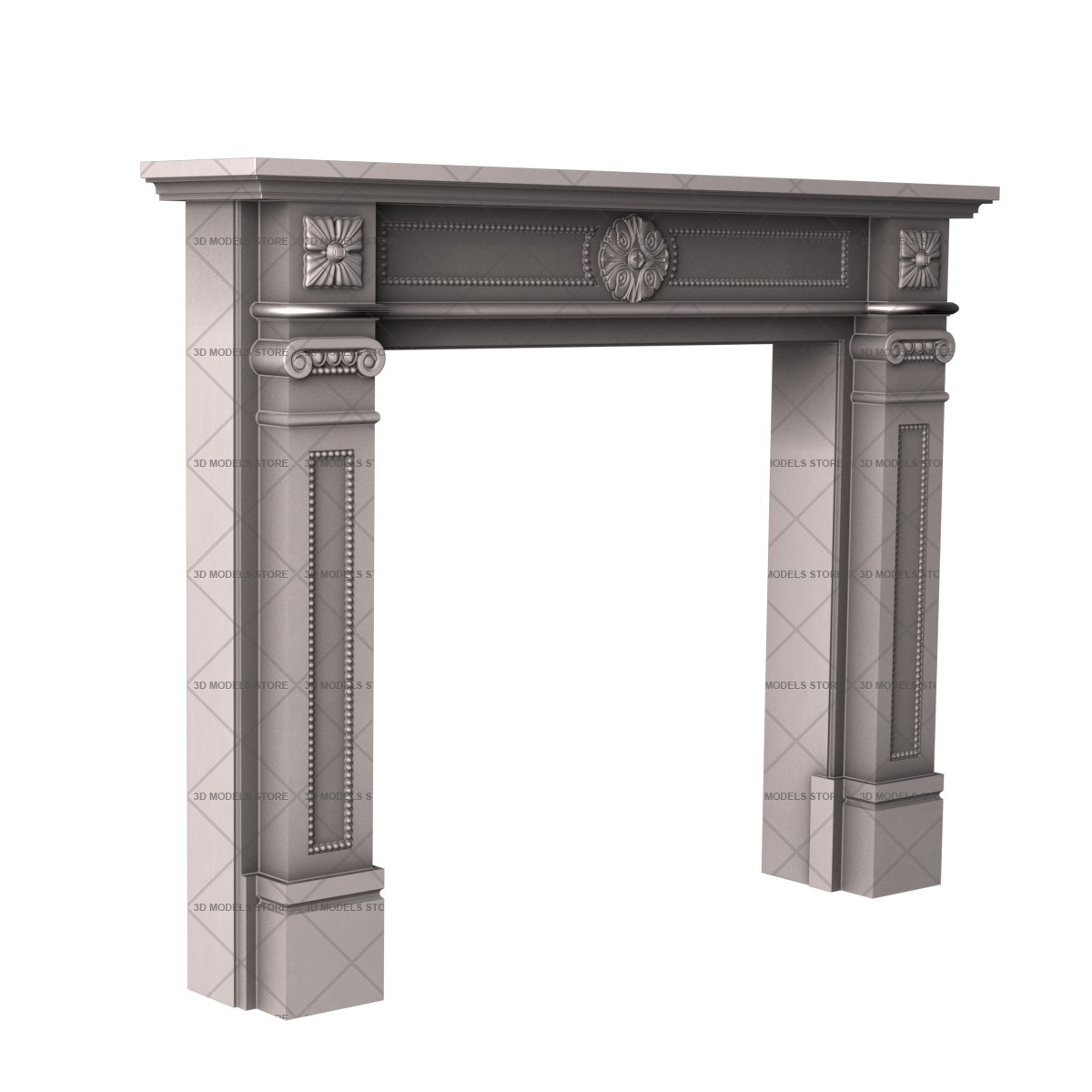 Fireplace in classic style, 3d models (stl)