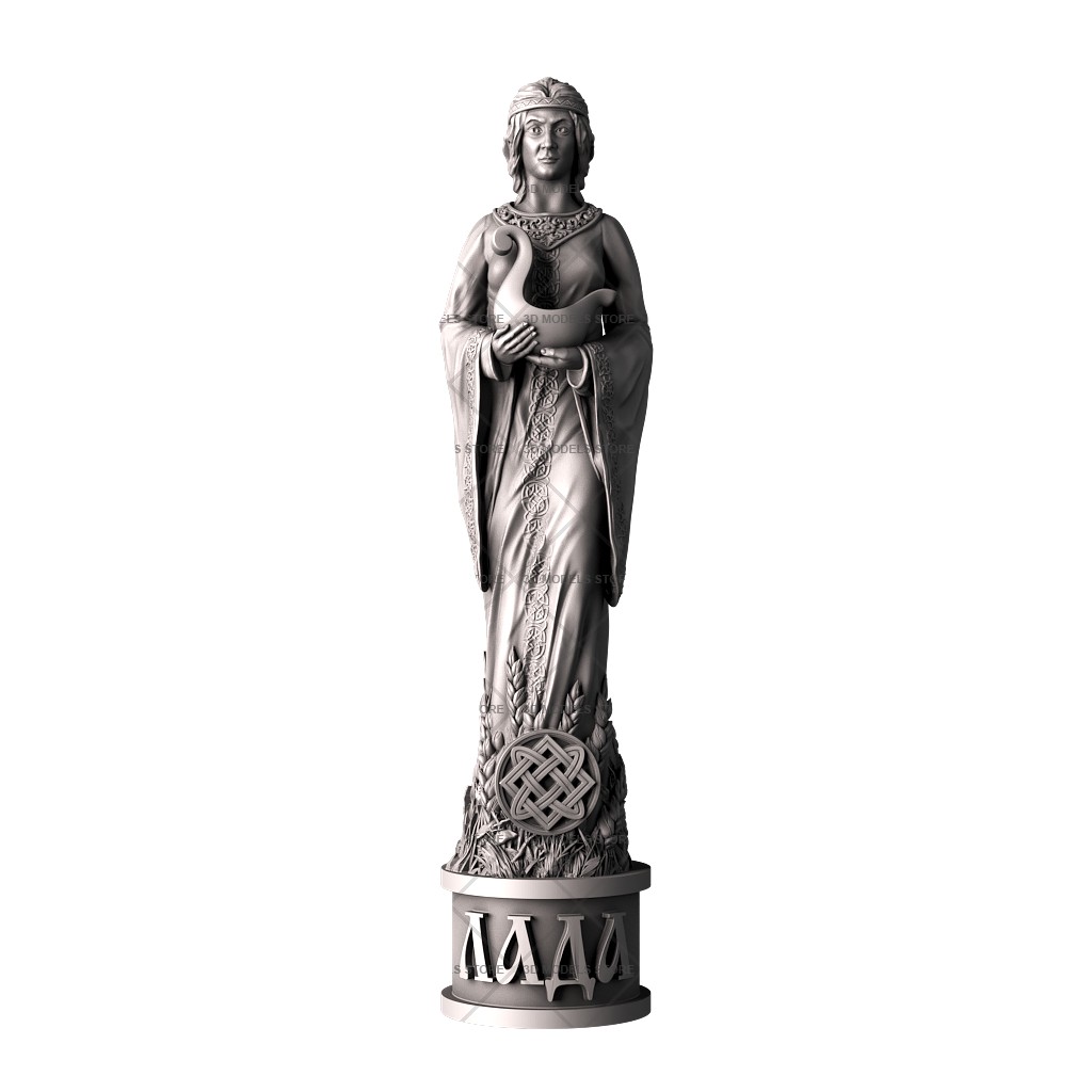 Sculpture of Goddess Lada, 3d models (stl)