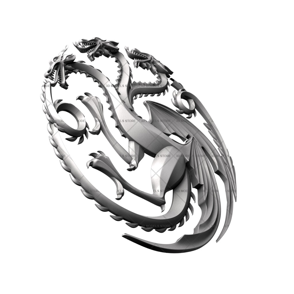 Panel Fire and Blood (Game of Thrones), 3d models (stl)