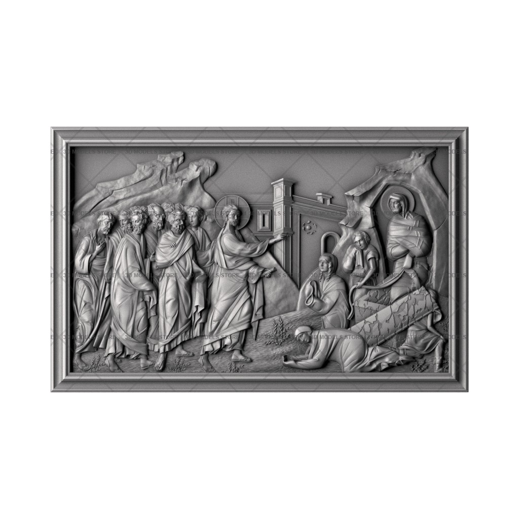 Icon of the Resurrection of Lazarus, 3d models (stl)