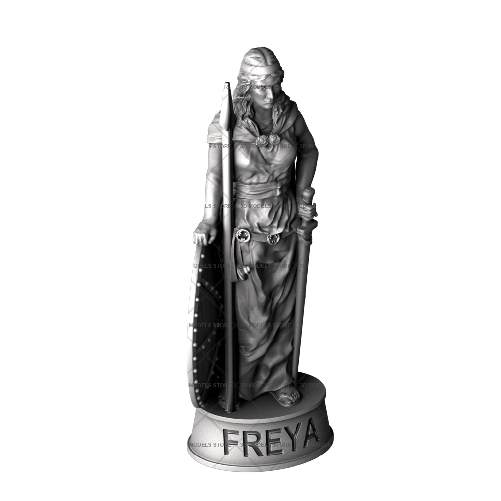 Sculpture of Freya the goddess of love, 3d models (stl)