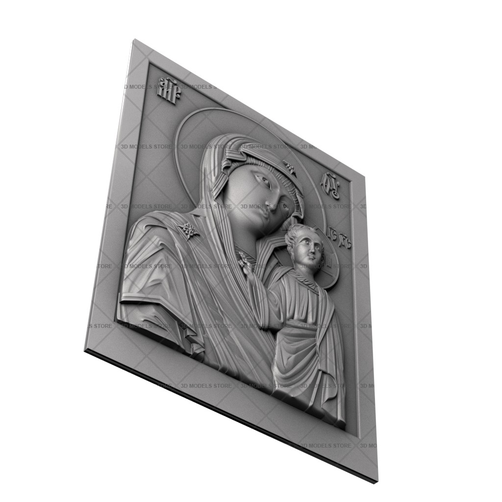 Icon of the Kazan Mother of God, 3d models (stl)