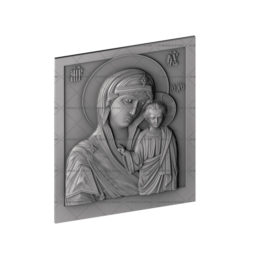Icon of the Kazan Mother of God, 3d models (stl)