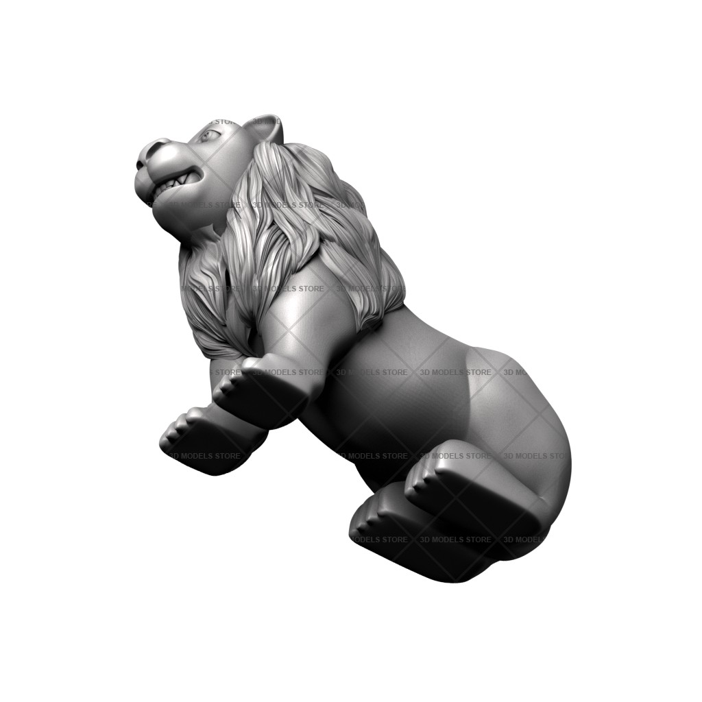Sculpture of a lion, 3d models (stl)