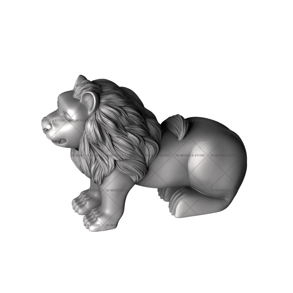 Sculpture of a lion, 3d models (stl)