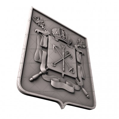 Coat of arms of Saint-Petersburg, 3d models (stl)