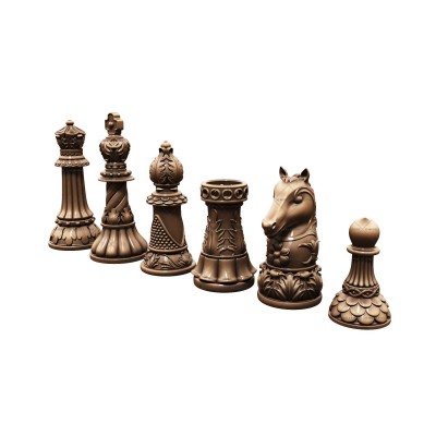Staunton chess set, 3d models (stl)