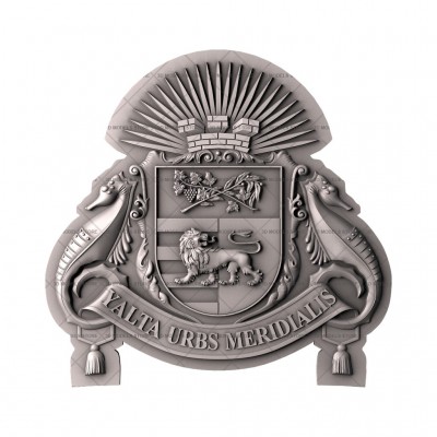 The coat of arms of the city of Yalta, 3D, 3d models (stl)
