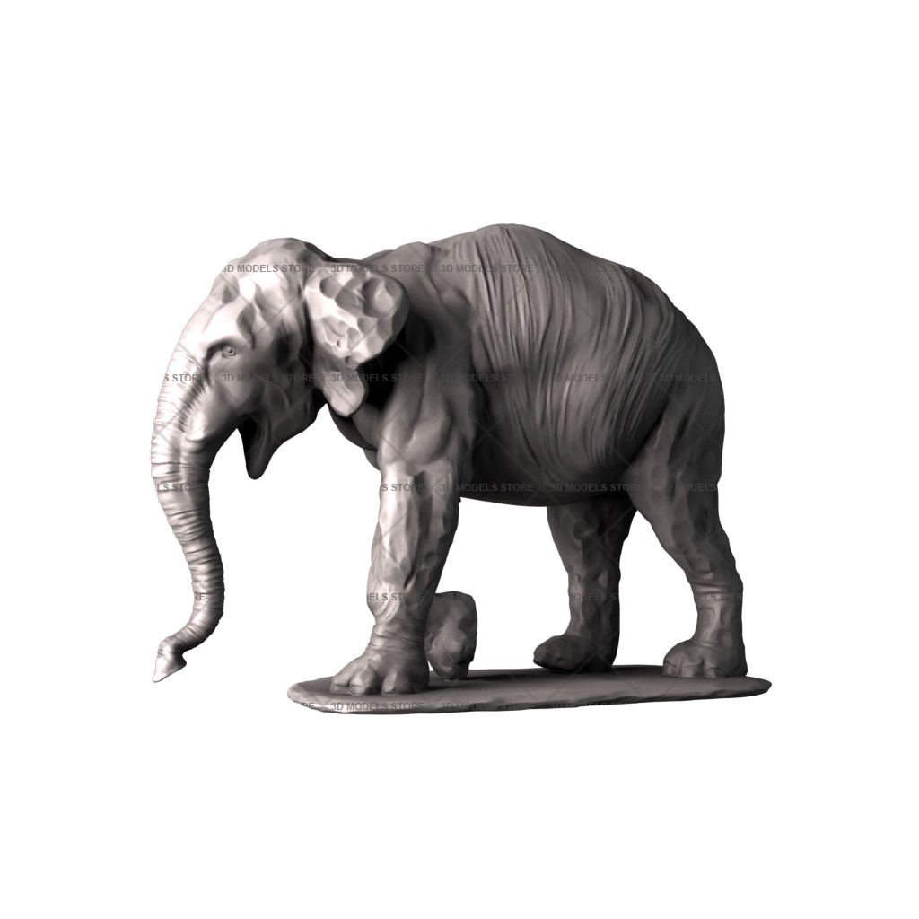 Elephant sculpture, 3d models (stl)