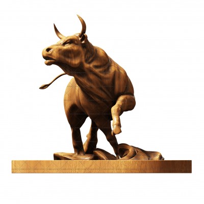 Bull sculpture, 3d models (stl)