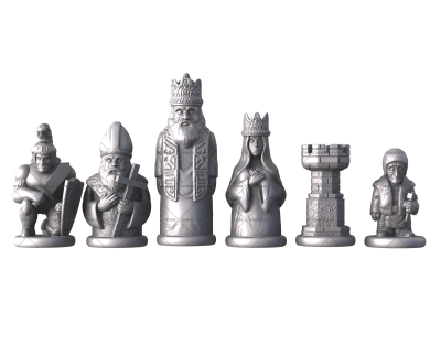 Chess set Medieval, 3d models (stl)