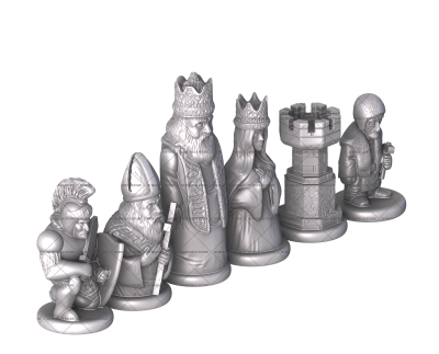 Chess set Medieval, 3d models (stl)